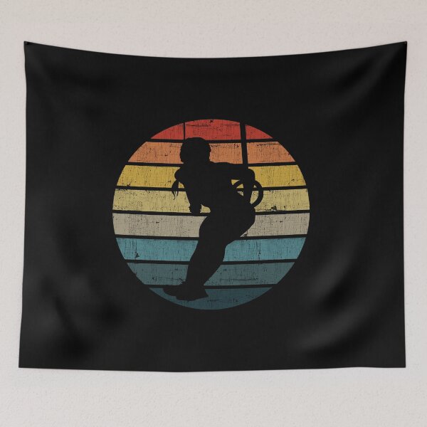 Item preview, Gymnastic Rings Silhouette On A Distressed Retro Sunset product designed and sold by theodoros20.