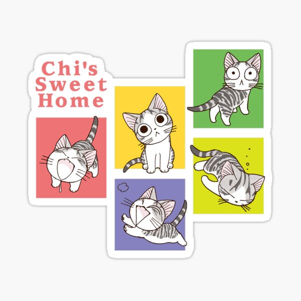 Autocollant Bonbon Langue de Chat jaune et rouge - Sticker A moi