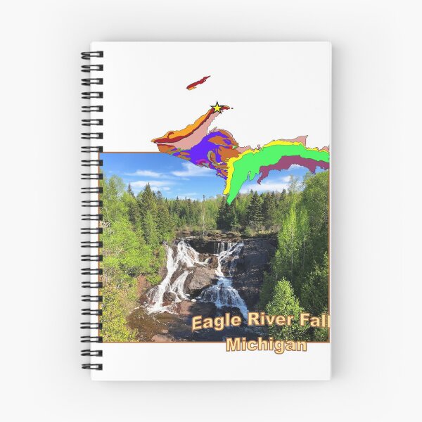 Item preview, Eagle River Falls Upper Peninsula Michigan designed and sold by EzrasTrinkets.