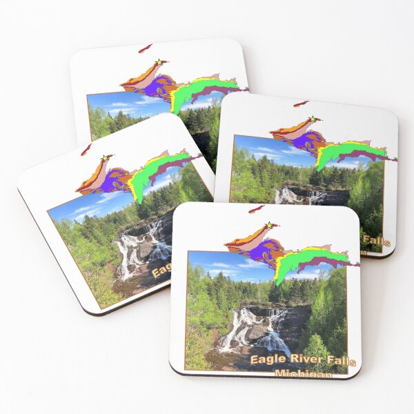 Item preview, Eagle River Falls Upper Peninsula Michigan designed and sold by EzrasTrinkets.