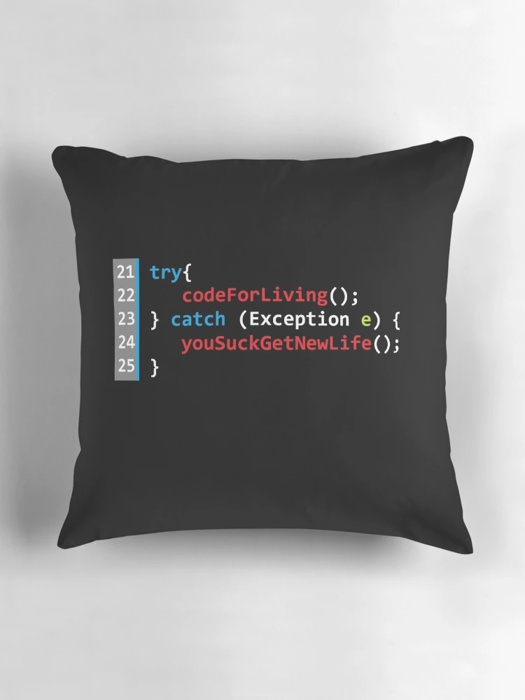 Thumbnail 3 of 4, Pillow, Computer Geek Code For Living designed and sold by ComputerGeeksTs.