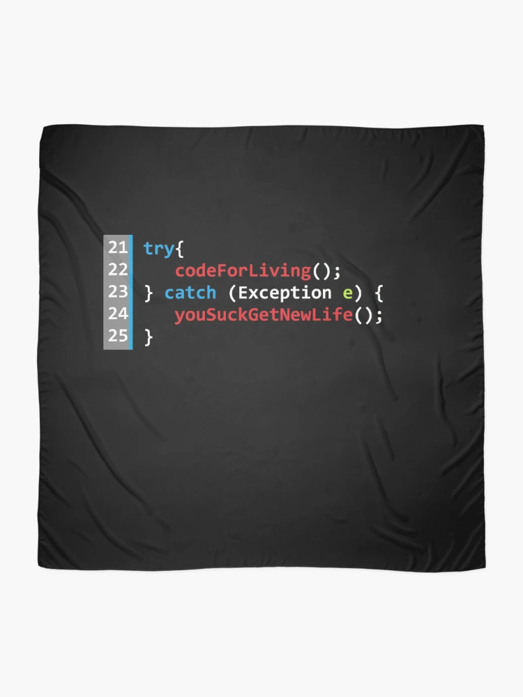 Thumbnail 2 of 3, Scarf, Computer Geek Code For Living designed and sold by ComputerGeeksTs.