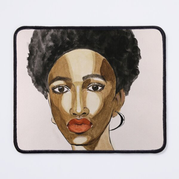 Item preview, Young Woman in Earrings Watercolor Artwork by Helen Berk designed and sold by HelenBerkArt.