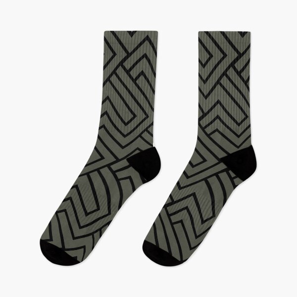 Item preview, Black and Dark Gray Minimal Line Art Pattern 2 - Diamond Vogel 2022 Popular Colour Clover Patch 0431 designed and sold by ColorOfTheYears.