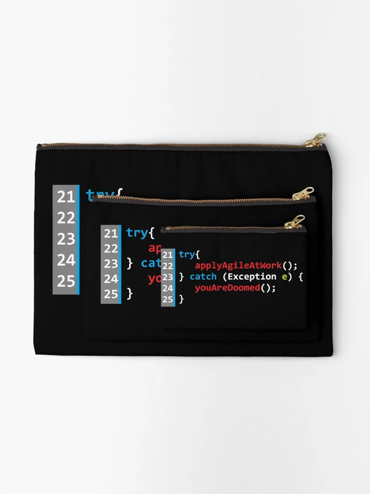 Thumbnail 2 of 4, Zipper Pouch, Computer Geek Agile At Work designed and sold by ComputerGeeksTs.
