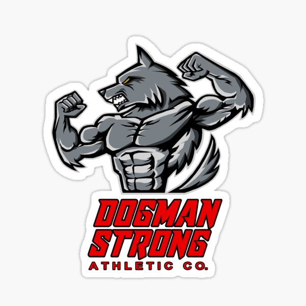 Dogman Strong Athletic Co. Gray Sticker