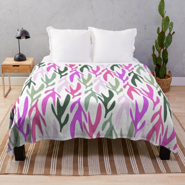 Item preview, Abstract Seaweeds Pattern pink & green colors designed and sold by Orpaz Harush.