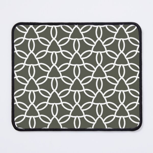 Artikelvorschau, Dark Gray and White Tessellation Pattern 32 - Diamond Vogel 2022 Popular Colour Clover Patch 0431 entworfen und verkauft von ColorOfTheYears.