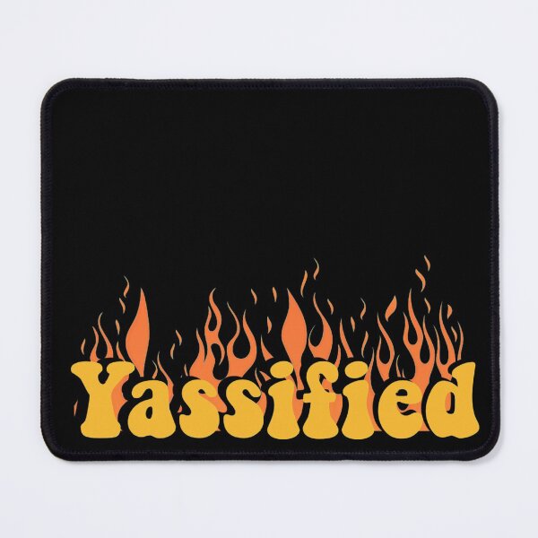 Item preview, Yassified yellow flaming- 70s style text designed and sold by Anxatzi.