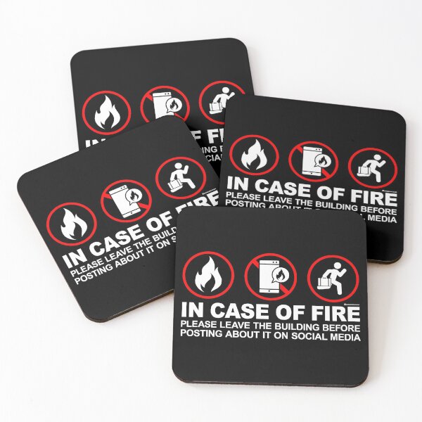Item preview, IN CASE OF FIRE designed and sold by Office Geek Shop.