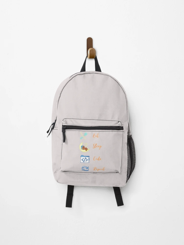 Thumbnail 1 of 3, Backpack, Eat Sleep Code Repeat designed and sold by Designprovider.