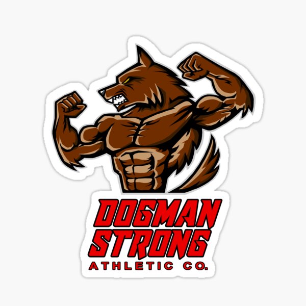 Dogman Strong Athletic Co. Brown Sticker