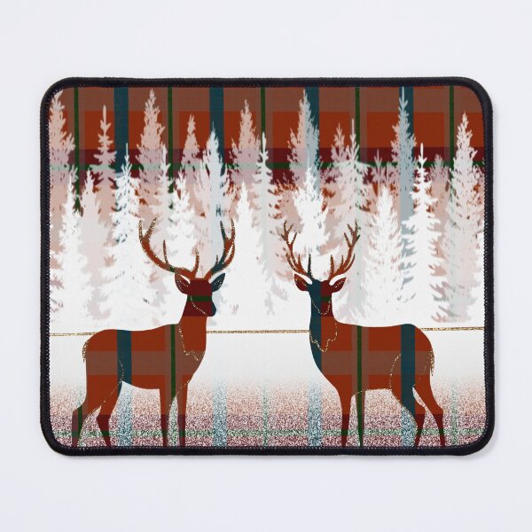 Item preview, Deer Plaid Orange Happy Holidays designed and sold by Walker Colors.