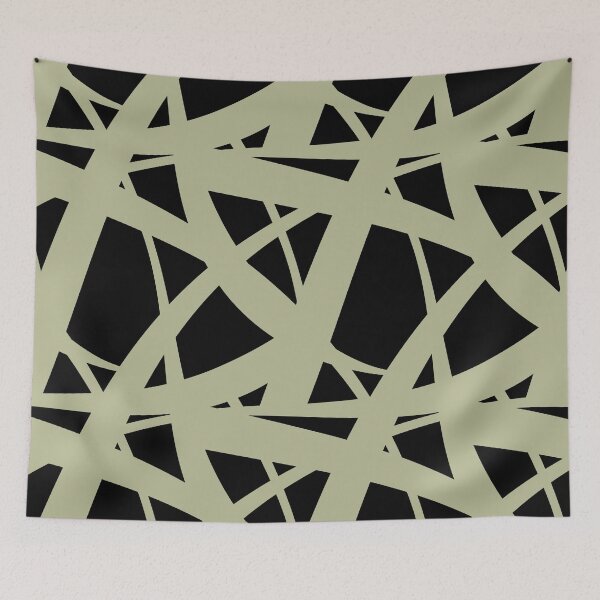 Item preview, Black and Green Abstract Mosaic Pattern 3 Pairs Diamond Vogel 2022 Popular Colour Rediscover 0408 designed and sold by ColorOfTheYears.