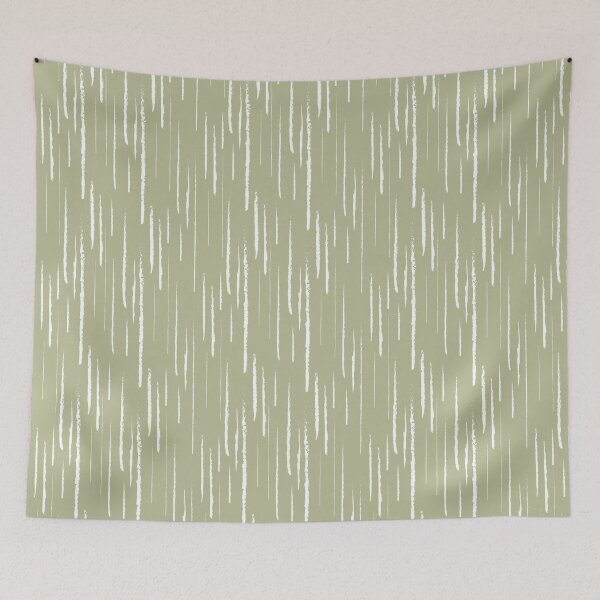 Item preview, Green and White Vertical Stripe Pattern Pairs Diamond Vogel 2022 Popular Colour Rediscover 0408 designed and sold by ColorOfTheYears.