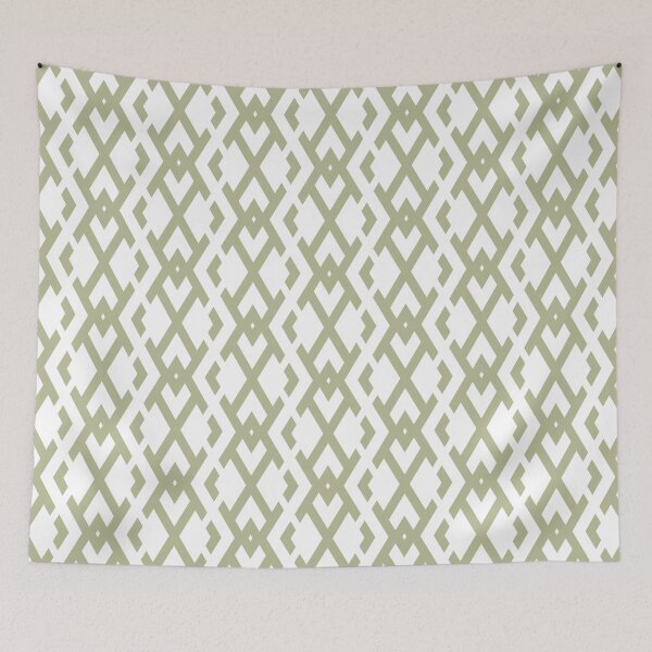 Item preview, Black and Green Diamond Vertical Zig Zag Pattern - Diamond Vogel 2022 Popular Colour Rediscover 0408 designed and sold by ColorOfTheYears.