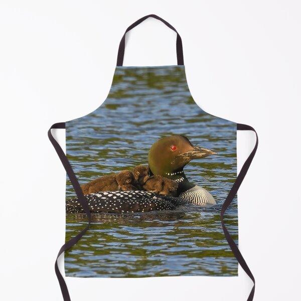 Item preview, Common Loon Mom with both Babies on her back designed and sold by LindaCPhoto.