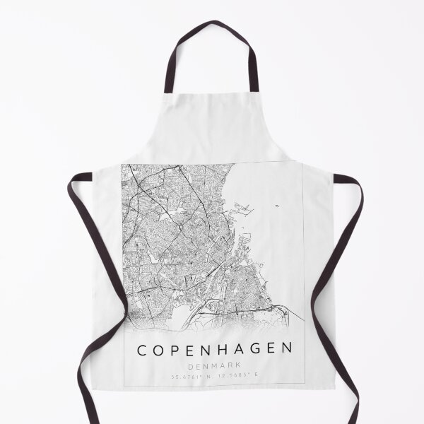 Item preview, Copenhagen map minimalist in black and white designed and sold by DesireeVDA.