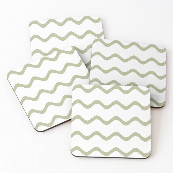 Item preview, Green and White Horizontal Stripe Pattern Pairs Diamond Vogel 2022 Popular Colour Rediscover 0408 designed and sold by ColorOfTheYears.