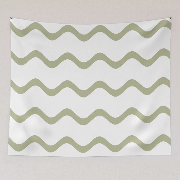 Item preview, Green and White Horizontal Stripe Pattern Pairs Diamond Vogel 2022 Popular Colour Rediscover 0408 designed and sold by ColorOfTheYears.