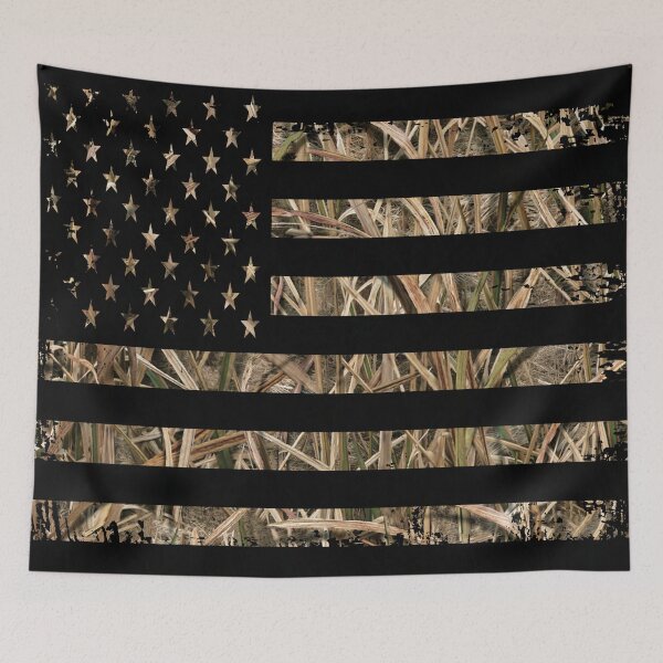 Item preview, Grassland Camo Grunge American Flag designed and sold by artistwill.