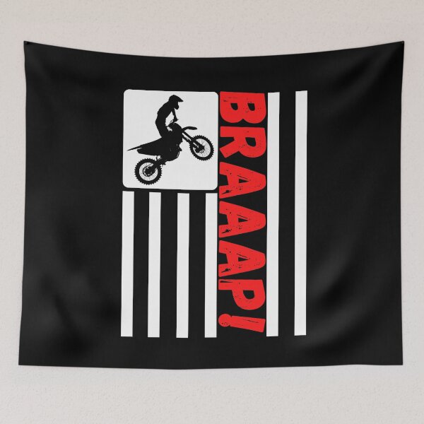 Item preview, Bandera americana Braaap Dirt Bike designed and sold by NoSpecialShop.