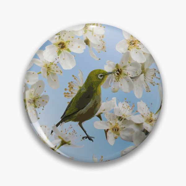 Artikelvorschau, Birds Blossoms and Blue Sky Repeat 5748 entworfen und verkauft von Art in My Loft.