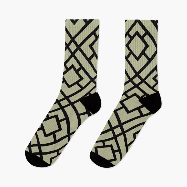 Item preview, Black and Green Tessellation Line Pattern 24 Pairs Diamond Vogel 2022 Popular Colour Rediscover 0408 designed and sold by ColorOfTheYears.