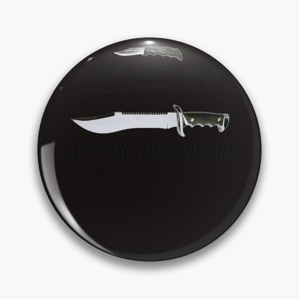 Item preview, "Ceci n&x27;est pas un couteau" – Magritte Design Classic . designed and sold by hatfieldlevi22.