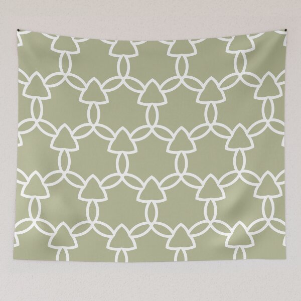 Item preview, Green and White Tessellation Line Pattern 29 Pairs Diamond Vogel 2022 Popular Colour Rediscover 0408 designed and sold by ColorOfTheYears.