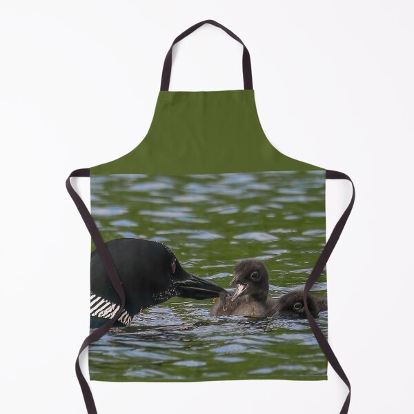 Item preview, Common Loon Mom Feeding a Fish to One of its Two Babies designed and sold by LindaCPhoto.