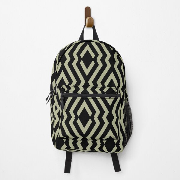 Item preview, Black and Green Diamond Zig Zag Pattern Pairs Diamond Vogel 2022 Popular Colour Rediscover 0408 designed and sold by ColorOfTheYears.