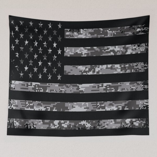 Item preview, Digital Camo Grunge American Flag designed and sold by artistwill.