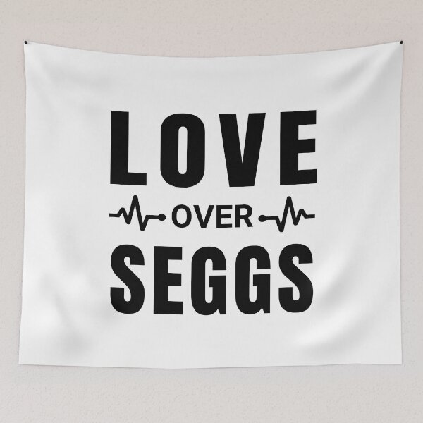 Item preview, Love over seggs, love is more important than seggs - Seggs Quotes designed and sold by Delandor.