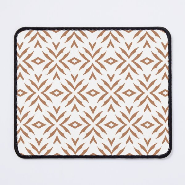 Item preview, Clay Brown and White Abstract Flower Pattern Pairs Diamond Vogel 2022 Popular Colour Semolina 1011 designed and sold by ColorOfTheYears.