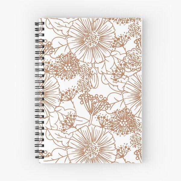 Item preview, Clay Brown and White Hand Drawn Floral Pattern Pairs Diamond Vogel 2022 Popular Colour Semolina 1011 designed and sold by ColorOfTheYears.