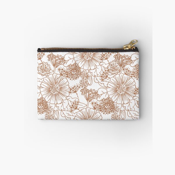 Item preview, Clay Brown and White Hand Drawn Floral Pattern Pairs Diamond Vogel 2022 Popular Colour Semolina 1011 designed and sold by ColorOfTheYears.