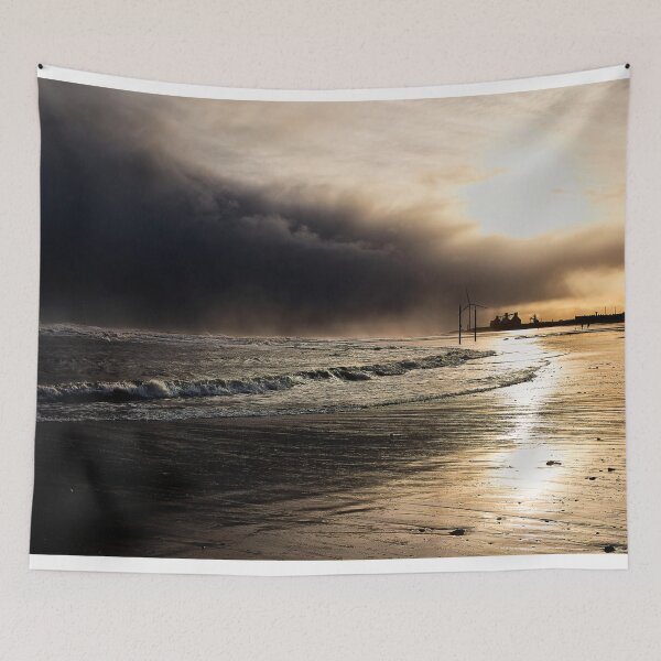Item preview, Storm Clouds on Cambois Beach designed and sold by Violaman.