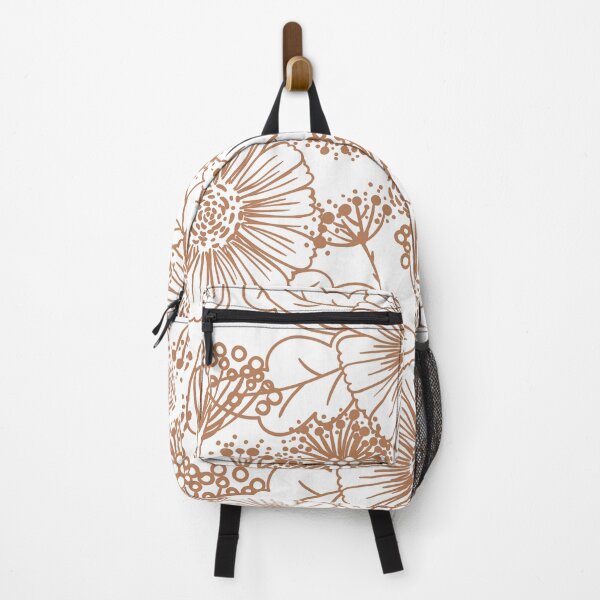 Item preview, Clay Brown and White Hand Drawn Floral Pattern Pairs Diamond Vogel 2022 Popular Colour Semolina 1011 designed and sold by ColorOfTheYears.