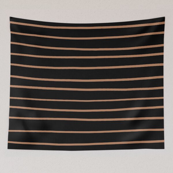 Item preview, Black and Clay Brown Horizontal Line Pattern Pairs Diamond Vogel 2022 Popular Colour Semolina 1011 designed and sold by ColorOfTheYears.