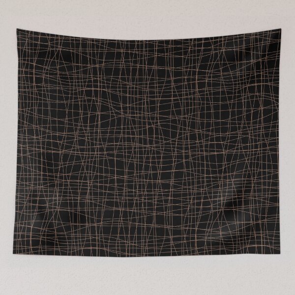 Item preview, Black and Clay Brown Mosaic Grid Pattern Pairs Diamond Vogel 2022 Popular Colour Semolina 1011 designed and sold by ColorOfTheYears.