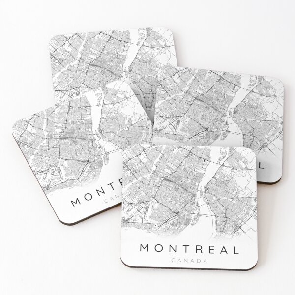 Item preview, Montreal map minimalist in black and white designed and sold by DesireeVDA.