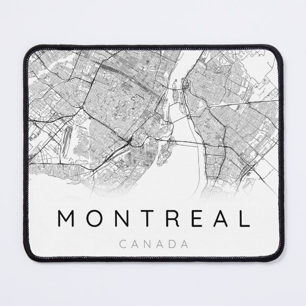 Item preview, Montreal map minimalist in black and white designed and sold by DesireeVDA.