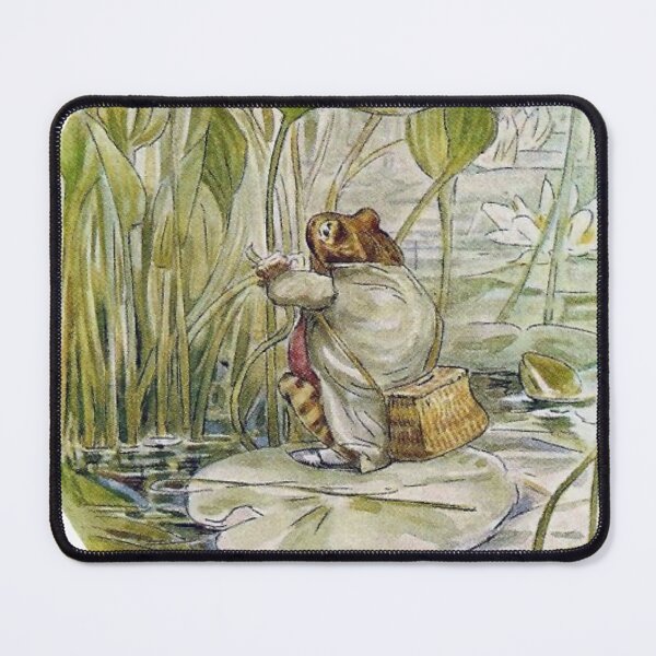 Item preview, Beatrix Potter Vintage Mr. Jeremy Fisher Frog on Lilly Pad Illustration designed and sold by Pinkmagenta.