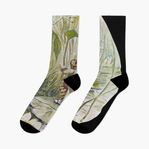 Item preview, Beatrix Potter Vintage Mr. Jeremy Fisher Frog on Lilly Pad  Illustration  designed and sold by Pinkmagenta.