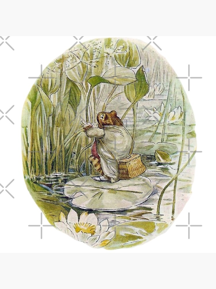 Beatrix Potter Vintage Mr. Jeremy Fisher Frog on Lilly Pad Illustration   Poster for Sale by Pinkmagenta