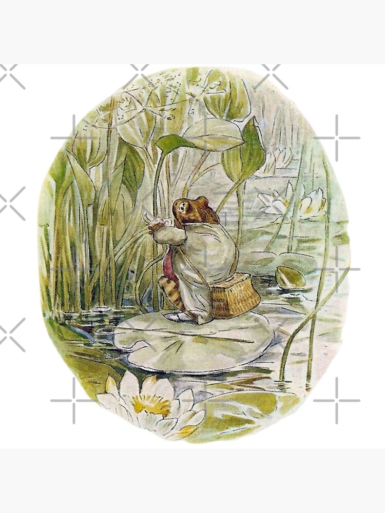 Beatrix Potter Vintage Mr. Jeremy Fisher Frog on Lilly Pad Illustration   Tapestry for Sale by Pinkmagenta