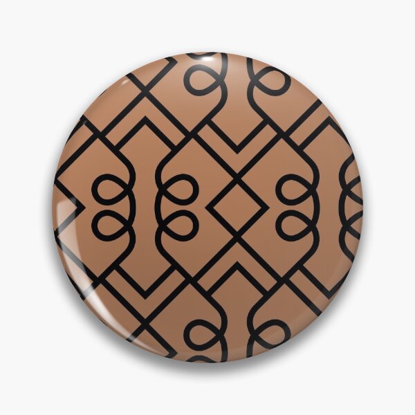 Item preview, Black and Clay Brown Diamond Loop Pattern Pairs Diamond Vogel 2022 Popular Colour Semolina 1011 designed and sold by ColorOfTheYears.