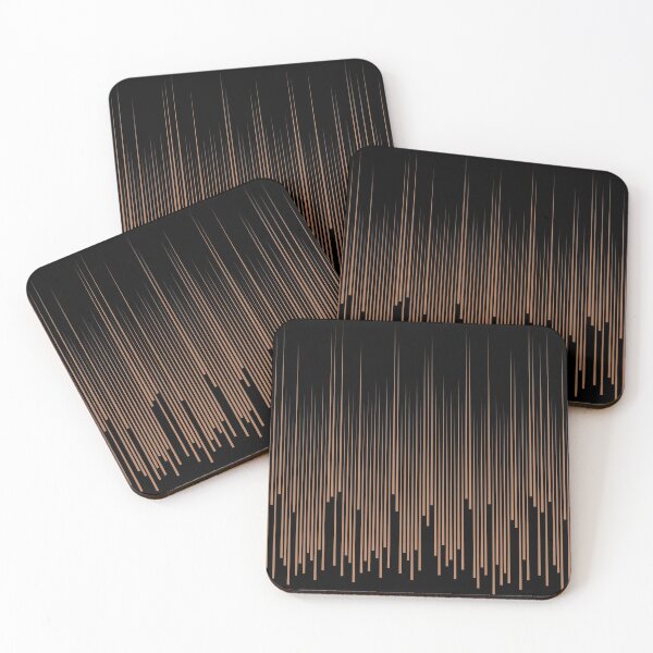 Item preview, Black and Clay Brown Frequency Stripe Pattern Pairs Diamond Vogel 2022 Popular Colour Semolina 1011 designed and sold by ColorOfTheYears.