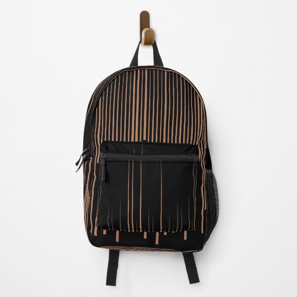 Item preview, Black and Clay Brown Frequency Stripe Pattern Pairs Diamond Vogel 2022 Popular Colour Semolina 1011 designed and sold by ColorOfTheYears.